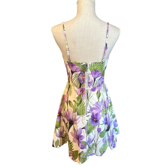 NWT - Alice +Olivia Floral Palm Mini Dress - size 6 - Picture 5 of 8